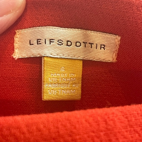 Anthropologie Leifsdottir Regatta Orange A-Line Short Skirt, Retro, Size 6 - Picture 6 of 14